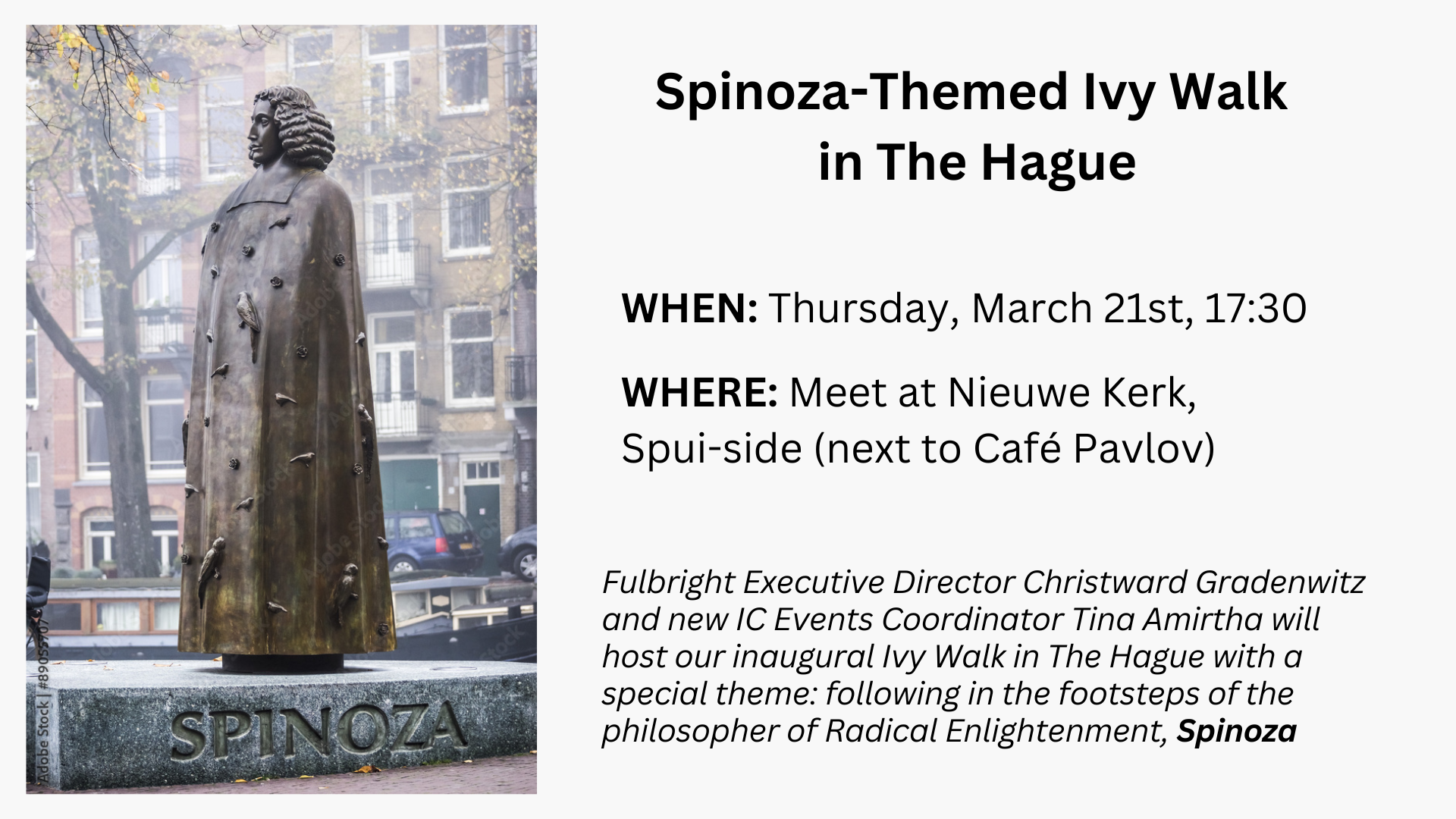 Spinoza-themed Ivy Walk in The Hague